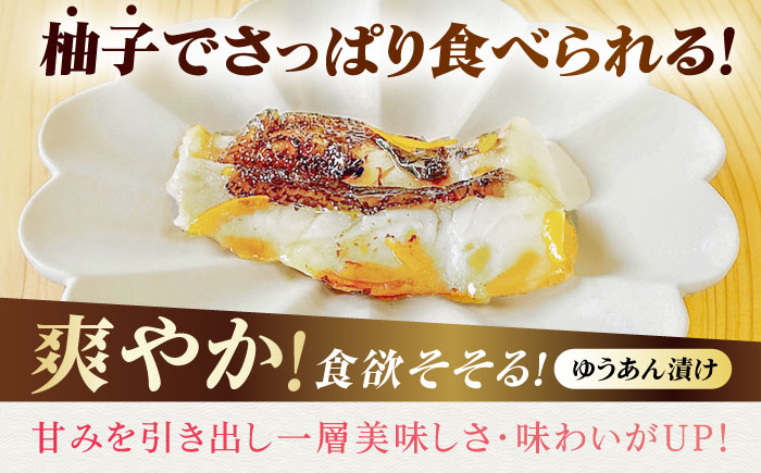 【6回定期便】漬け魚5種（柚庵漬け/酒粕漬け/塩麹漬け/柚子味噌漬け/柚子胡椒漬け）※魚種は旬の魚をおまかせ 五島市/金沢鮮魚[PEP031]