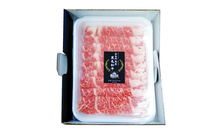 五島列島産 黒毛和牛 すき焼き用 肩ローススライス 500g 五島市/山口Farm [PGJ001]