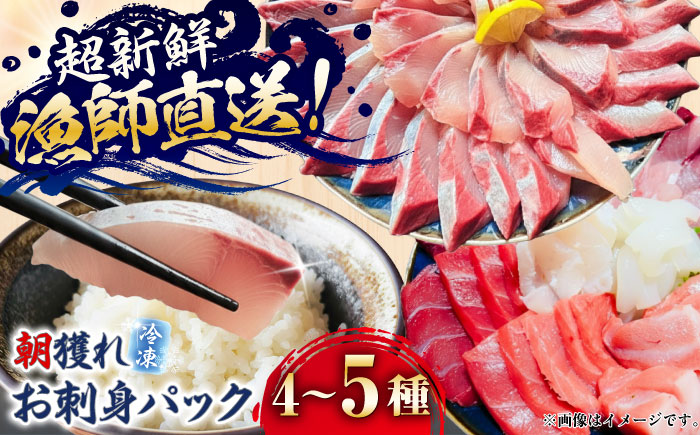 五島の漁師厳選！お刺身パック 4-5種盛り2皿 五島市/Sun Sea Go Company 魚 おまかせ お任せ 鮮魚 五島列島 [PGL016]