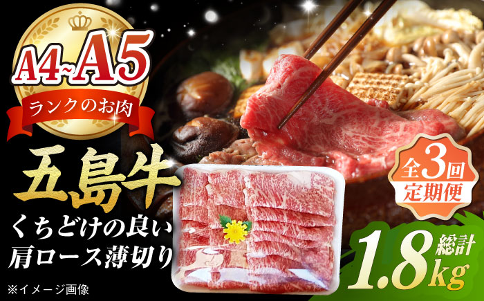 【全3回定期便】やみつき五島牛薄切り 600g【肉のマルヒサ】 [PCV013]