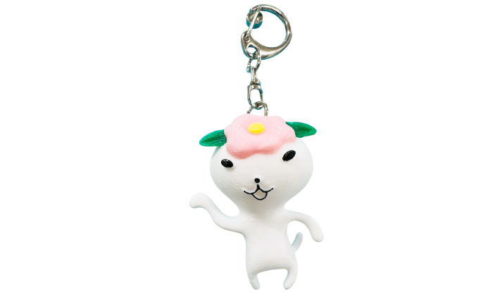 つばきねこキーホルダー 3個 五島市/五島あすなろ会 うまか食品 [PAS056]