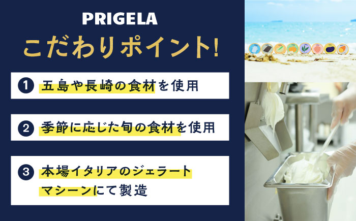 ジェラート 12個セット お取り寄せ スイーツ アイスクリーム 食べ比べ 五島市/PRIGELA [PFV002]