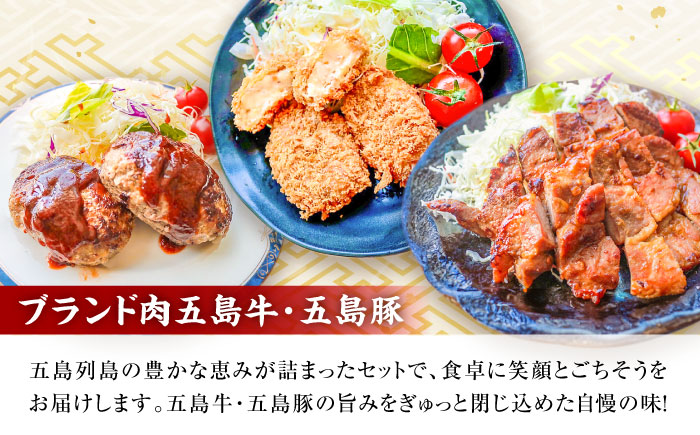 【12回定期便】五島肉のむらおか自家製セット（ハンバーグ2個・コロッケ4個・味噌豚2枚） 五島市/五島牛 肉のむらおか [PGP020]