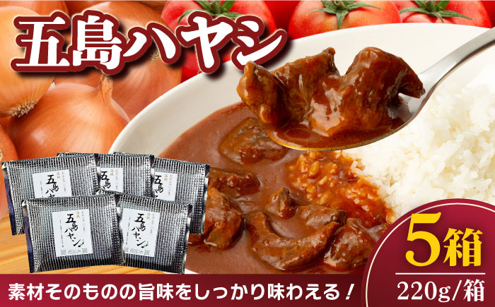 【五島牛と五島産の食材を使用したレトルト商品】こだわりの五島ハヤシ5箱セット【出口さんご】 [PBK014]