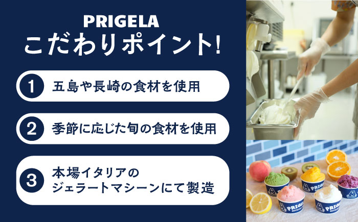 ジェラート 12個セット 8種以上 お取り寄せ スイーツ アイスクリーム 食べ比べ 五島市/PRIGELA [PFV002]