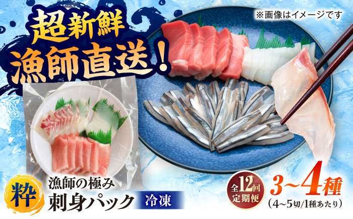 【全12回定期便】漁師の極み刺身パック（粋）1皿 五島市/Sun Sea Go Company 魚 おまかせ お任せ 鮮魚 五島列島 [PGL020]