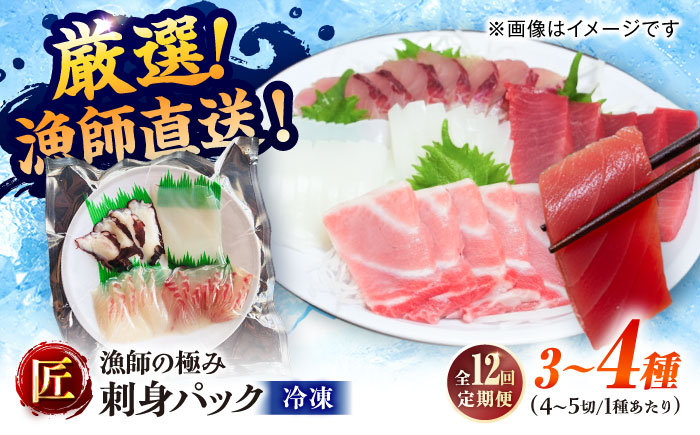 【12回定期便】漁師の極み刺身パック（匠）1皿 五島市/Sun Sea Go Company 魚 おまかせ お任せ 鮮魚 五島列島 [PGL024]