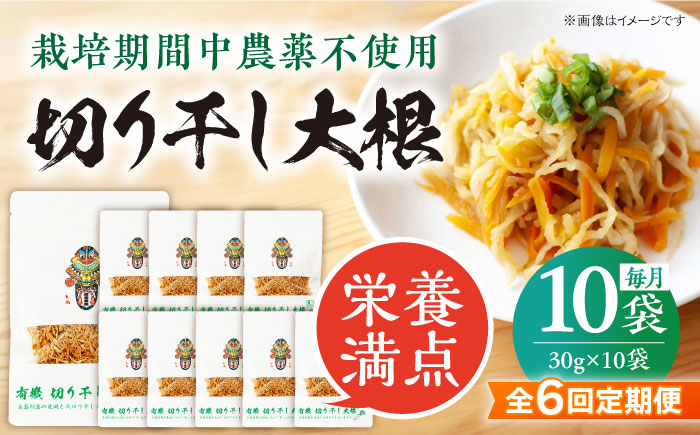 【6回定期便】【慶宝農園】切り干し大根 30g×10袋 五島市/出口さんご [PBK028]