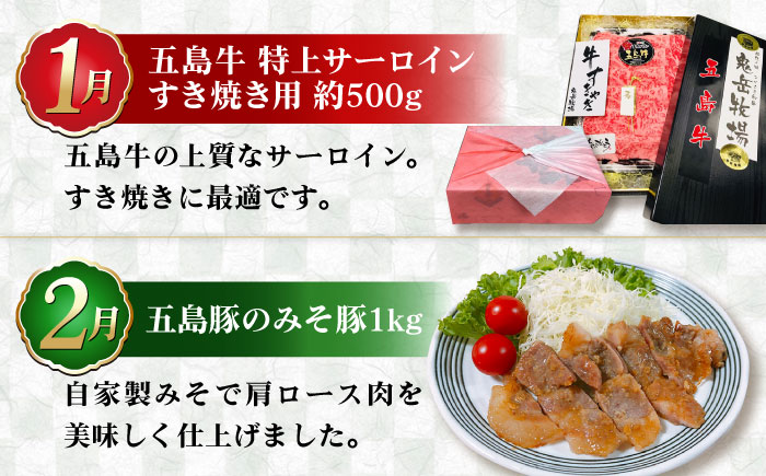 【肉づくし全12回定期便】五島産のいろんなお肉が毎月届く！お肉大集合スペシャル/五島市 [PZX005]