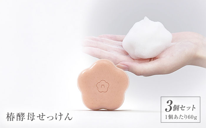 椿酵母せっけん 60g・3個セット 五島市/五島の椿 [PEG016]
