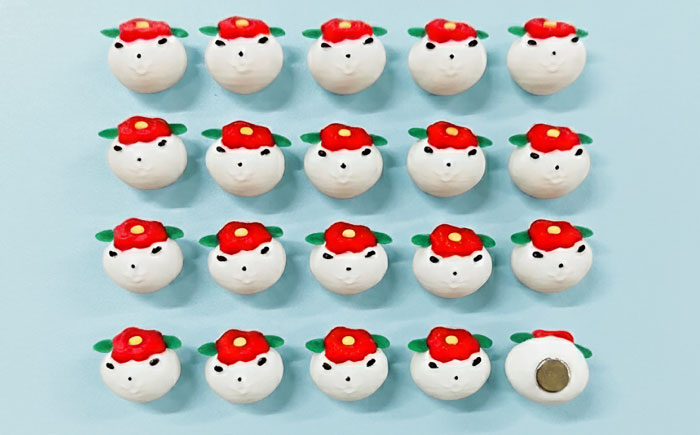 つばきねこマグネット 4袋（お顔）五島市/五島あすなろ会 うまか食品 [PAS057]