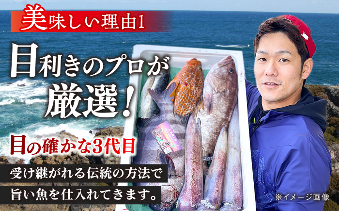 【全4回定期便】【五島列島直送】朝獲れ高級鮮魚セット2kg 五島市 / 鯛福丸水産[PDP005]  魚 鮮魚 セット 海鮮 直送 さかな 詰合せ 冷蔵 定期