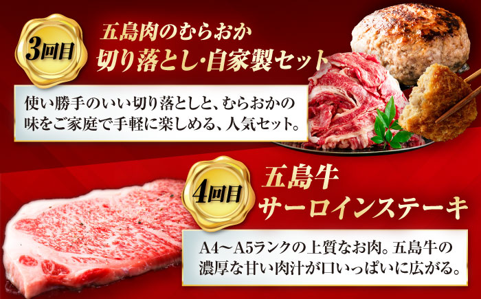 【6回定期便】大満足！五島牛 ファミリー特撰コース 五島市/五島市ふるさと納税 [PZX029]