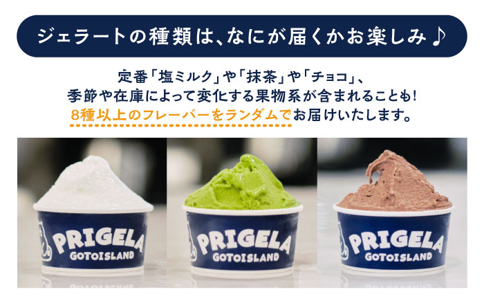 ジェラート 12個セット 8種以上 お取り寄せ スイーツ アイスクリーム 食べ比べ 五島市/PRIGELA [PFV002]