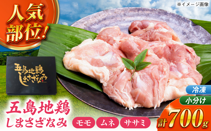 五島しまさざなみ むねももささみセット 冷凍 700g (もも肉約400g、むね肉約200g、ささみ約100g) 五島市/合同会社五島さざなみ農園 [PHH002]