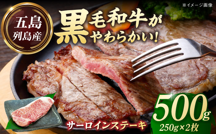 五島列島産 黒毛和牛 サーロインステーキ 250g×2枚 五島市/山口Farm [PGJ017]