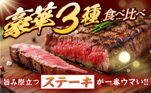 【6回定期便】長崎和牛 ステーキ 食べ比べ ＜スーパーウエスト＞ [CAG240] 和牛 ステーキ 希少部位