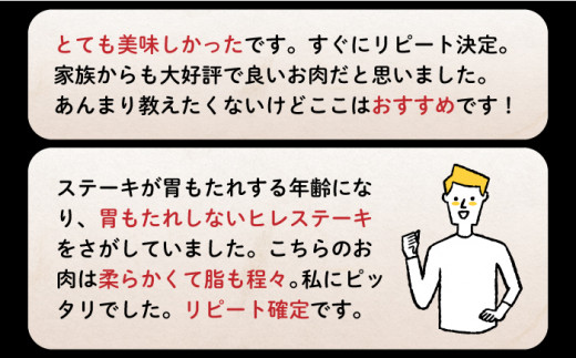 ヒレ ステーキ 長崎和牛 約900g（6枚） ヒレステーキ ヒレ ひれ ステーキ ヒレ肉 すてーき 和牛 長崎和牛 ＜株式会社 黒牛＞ [CBA003]