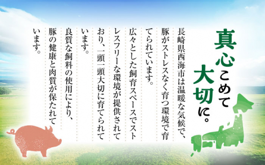 【12回定期便】 豚 スライス 長崎県産 豚 しゃぶしゃぶ 用 2kg（ ロース ・ バラ 各1kg）  西海市 豚肉 豚 スライス 豚スライス しゃぶしゃぶ 鍋 豚しゃぶ ＜宮本畜産＞ [CFA042]