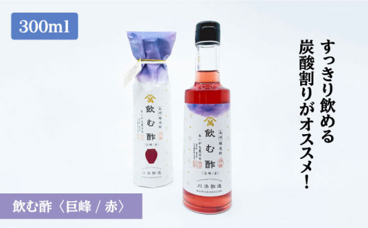 【あいがも農法米使用】飲む酢（巨峰/赤）＆純米酢 各1本＜川添酢造＞ [CDN022]