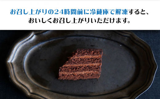 【6回定期便】【パリふわ食感♪チョコっと贅沢。】 濃厚 チョコレートケーキ （ チョコレンガ ）1個＜お菓子のいわした＞ [CAM058]