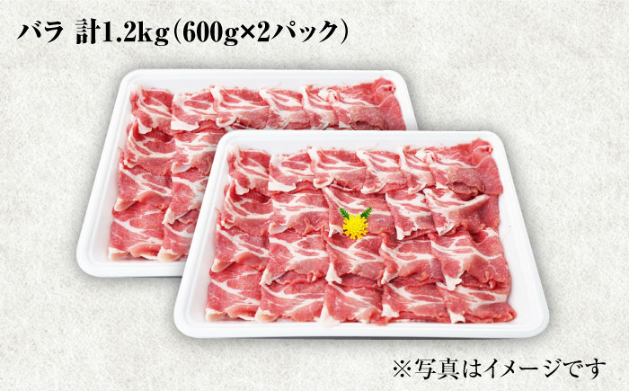 【月1回約1.2kg×12回定期便】大西海SPF豚 バラ（焼肉用）計14.4kg＜大西海ファーム [CEK121]