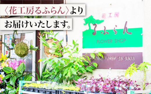 【6回定期便】【 花 のある暮らし】季節の ブーケ フラワーアレンジメント Lサイズ  花 誕生日 贈り物 ギフト 記念日 ＜花工房るふらん＞ [CCR018]