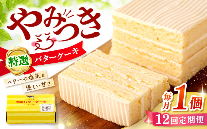 【12回定期便】【ブーム再来！あの頃を思い出す味】 特選 バターケーキ 1個 ＜お菓子のいわした＞ [CAM051]
