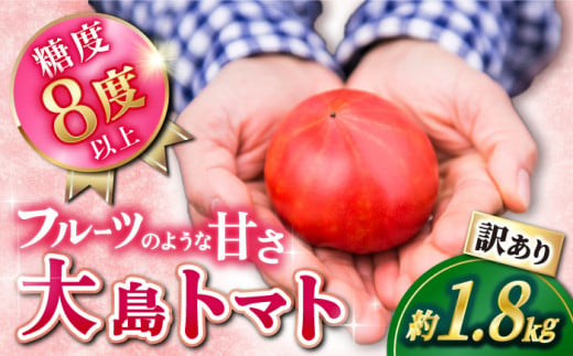 トマト 高糖度 【2025年収穫分先行予約】【 訳あり 】 糖度8度以上！ 大島 トマト 約1.8kg  西海市産 トマト とまと 野菜 新鮮 旬  ＜大島造船所 農産グループ＞ [CCK007]