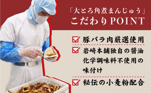 【3回定期便】【Oh！Bigり！】 大とろ角煮まんじゅう （10個）  角煮まん 角煮 長崎 角煮まんじゅう 惣菜 簡単調理 贈答 ギフト 贈り物 ＜岩崎本舗＞ [CFE029]