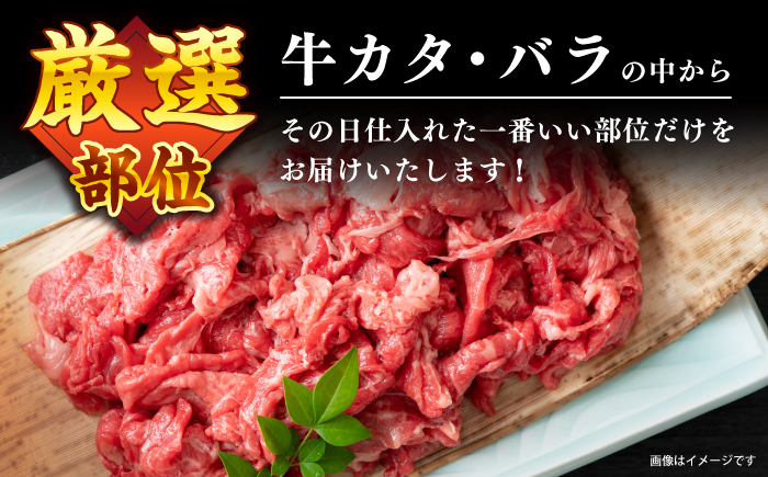 【A4〜A5】長崎和牛切り落とし　約1kg（500g×2パック）＜株式会社MEAT PLUS＞ [CFT025]