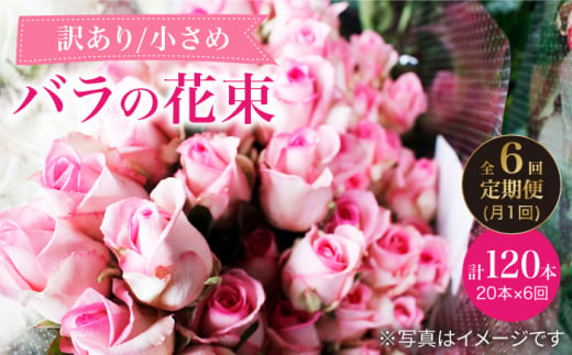 【6回定期便】【訳あり】【何色が届くかな♪】バラの花束＜花工房るふらん＞ [CCR036]