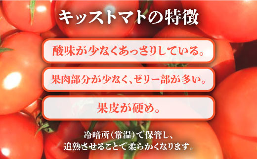 【先行予約】【3kg×3回 定期便 】糖度7度の果実！ キッストマト （ばら詰め）計9kg＜大島造船所 農産グループ＞ [CCK027]