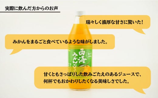 【糖度11度以上】西海みかんジュース 1L×3本セット＜大島造船所 農産グループ＞ [CCK024]