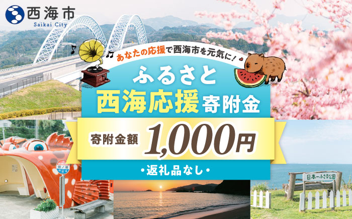 【返礼品なし】 長崎県 西海市 ふるさと応援寄附金（1,000円分） [CZZ031]