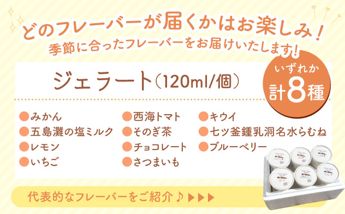 【年中人気】【12回定期便】 おまかせジェラート  8個 ＜みかんドーム＞ [CAI033]