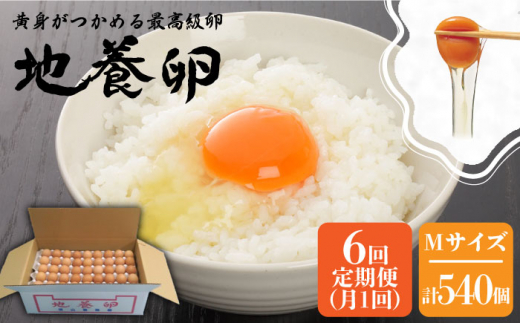 【6回定期便】最高級 卵 地養卵 Mサイズ 90個×6回定期便 長崎県産 西海市 たまご 卵 玉子 タマゴ 鶏卵 オムレツ 卵かけご飯 朝食 料理 人気 卵焼き＜垣山養鶏園＞ [CBB007]