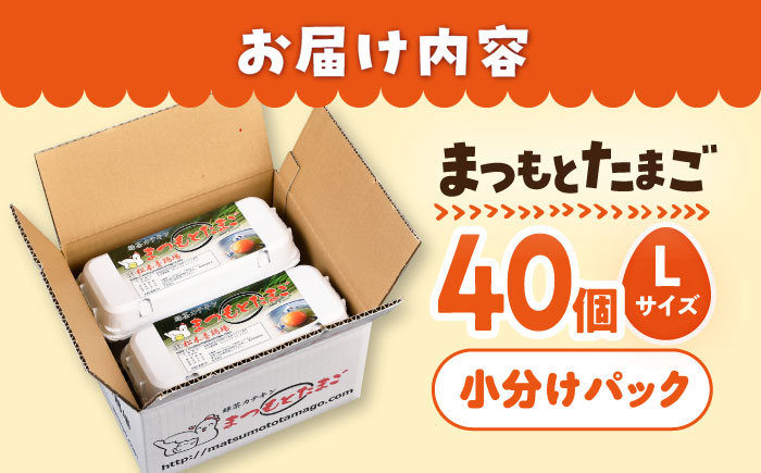 まつもとたまご Lサイズ 赤玉 40個（10個×4パック） ＜松本養鶏場＞[CCD001] 長崎県産 西海市 たまご 卵 玉子 タマゴ 鶏卵 オムレツ 卵かけご飯 朝食 料理 人気 卵焼き 