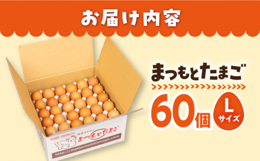 まつもとたまご Lサイズ 赤玉 60個 長崎県産 西海市 たまご 卵 玉子 タマゴ 鶏卵 オムレツ 卵かけご飯 朝食 料理 人気 卵焼き ＜松本養鶏場＞[CCD005]