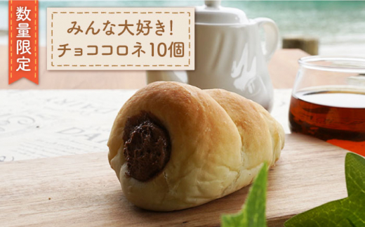 【数量限定】みんな大好き！チョココロネ10個＜岡崎製パン所＞ [CEP027]