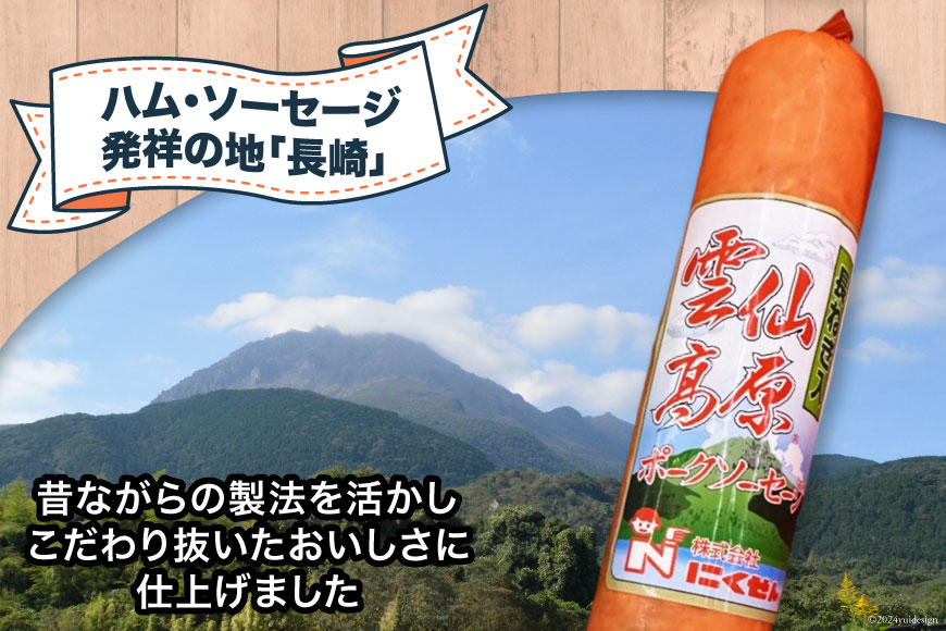 ソーセージ 雲仙高原 長ネギソーセージ 350g 5本 セット [長崎県農産品流通 長崎県 雲仙市 item1898] ボロニアソーセージ 雲仙 ハム