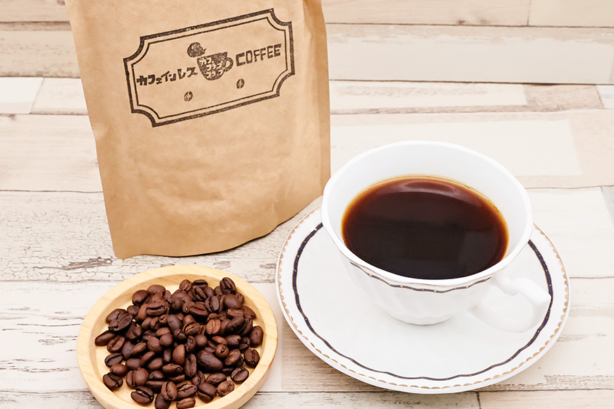 【カフェインレス専門店】おいしいカフェインレスコーヒー 豆のまま300ｇ＜カフェ・フラップフラップ＞【長崎県雲仙市】