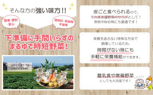 詰め合わせ 「無添加まるゆで野菜」と「じゃがぼこ」セット 計11個入 [長崎県農産品流通 長崎県 雲仙市 item1559] 野菜 ゆで野菜 かまぼこ 簡単調理