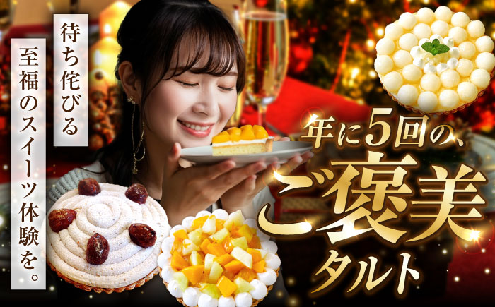 【奇数月 5回定期便】 季節の タルト 定期便 / タルト フルーツ 旬 スイーツ メロン 果物 モンブラン チーズタルト / 南島原市 / アトリエジジ [SAA035]