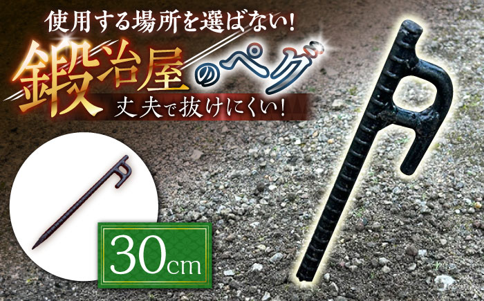 鍛造ペグ 30cm / キャンプ キャンプ用品 ペグ キャンプ場 アウトドア用品 / 南島原市 / 重光刃物鍛造工場 [SEJ012]