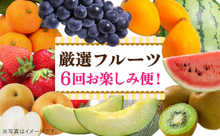 【6回定期便】旬の果物をお任せで6回お届け ＜みかん ぶどう びわ すいか 梨 いちご メロン キウイなど＞ / フルーツ ふるーつ 果物 くだもの 旬 詰め合わせ セット フルーツ定期便 果物定期便 / 南島原市 / 長崎県農産品流通合同会社 [SCB011]