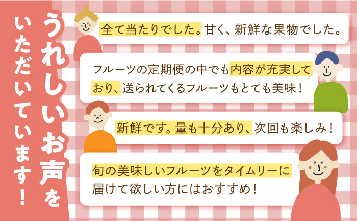 【6回定期便 Bコース】【ご家庭用】フルーツ定期便 旬のフルーツセット / フルーツ 定期便 ふるーつ定期便 フルーツ 詰め合わせ 果物定期便 春フルーツ 夏フルーツ 秋フルーツ 冬フルーツ / 南島原市 / 長崎県農産品流通合同会社 [SCB066]