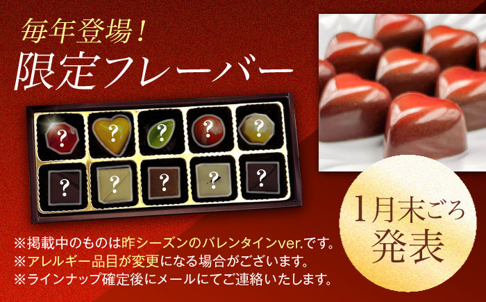 【2027年2月〜発送】ボンボンショコラ 10個入り / チョコ チョコレート ちょこれーと お土産 お菓子 バレンタイン / 南島原市 / 本田屋かすてら本舗 [SAW032]
