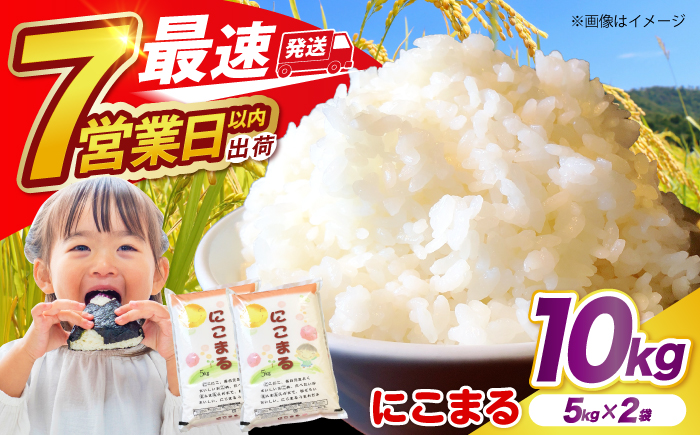 米【3年連続特A獲得】長崎県産 精米 にこまる 5kg×2袋 総計10kg / 米 お米 こめ コメ 精米 精米 白米 お米 ライス ごはん 米 こめ ご飯 国産 お取り寄せ  / 南島原市 / 大松屋商店 [SDR013]