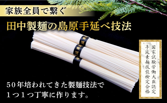 田中製麺 島原手延そうめん・うどん「なごみ」お試しセット 各50g×5束 計500g / そうめん 素麺 うどん 麺 乾麺 食べ比べ / 南島原市 / 贅沢宝庫 [SDZ025]